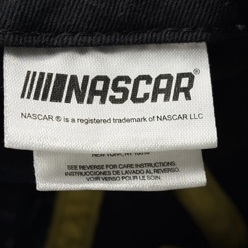 NASCAR RACING Corduroy Baseball Trucker Hat‎ Cap Black Yellow Rope SnapBack
